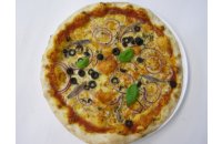 Siciliana  tomat, mozzarella, ančovičky, olivy, cibule, kapari